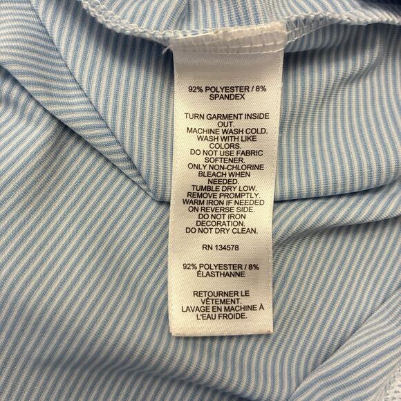 Vineyard Vines Performance Polo Shirt Mens Large‎ Blue Stripes OTG Preppy Golf - Picture 4 of 11